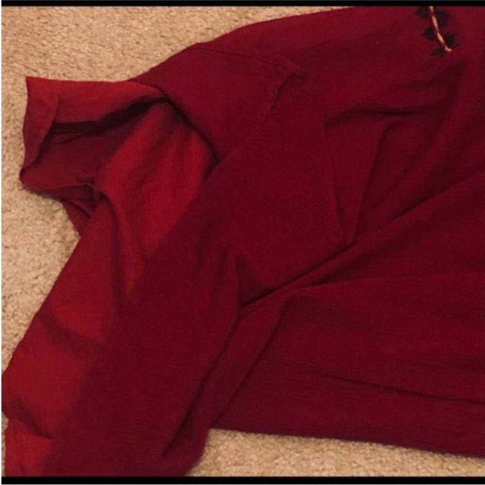 ALTAR’D STATE Decorative BOHEMIAN Burgundy TUNIC Top Size MEDIUM - Picture 6 of 13